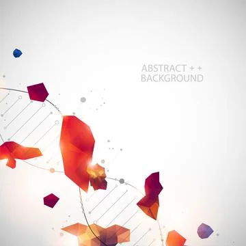 DNA molecules science template, abstract background. Vector illustration. Stock Illustration