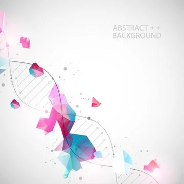 DNA molecules science template, abstract background. Vector illustration. イラスト素材