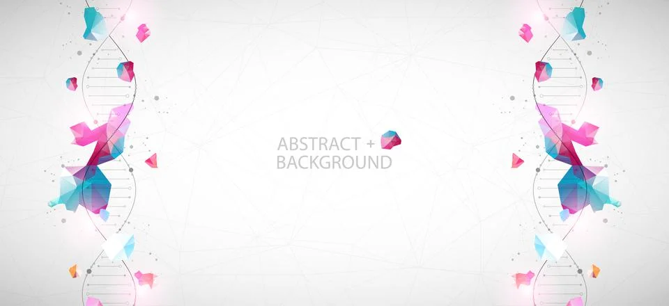 DNA molecules science template, abstract background. Vector illustration. 스톡 일러스트
