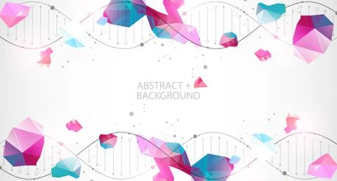 DNA molecules science template, abstract background. Vector illustration. イラスト素材