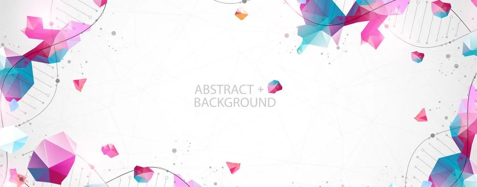 DNA molecules science template, abstract background. Vector illustration. イラスト素材