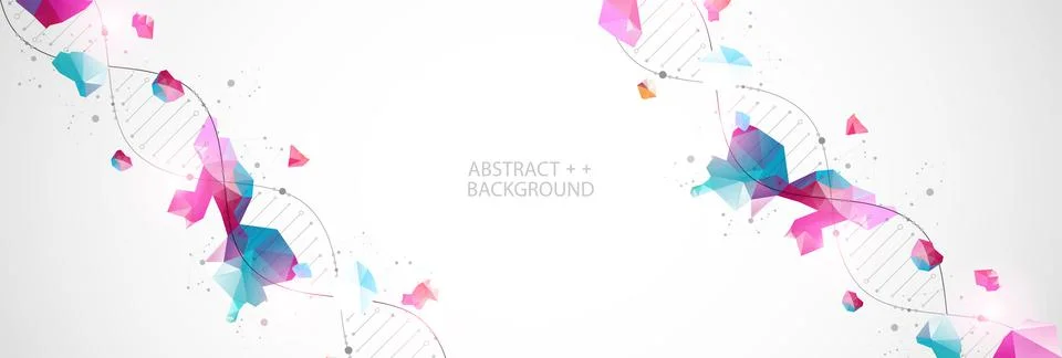 DNA molecules science template, abstract background. Vector illustration. 스톡 일러스트