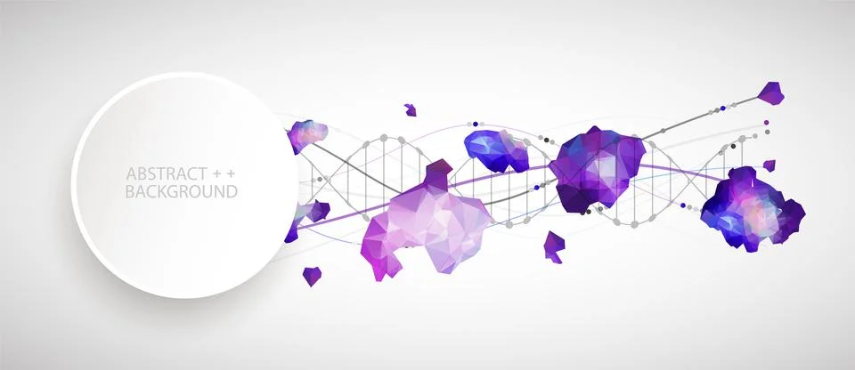 DNA molecules science template, abstract background. Vector illustration. イラスト素材