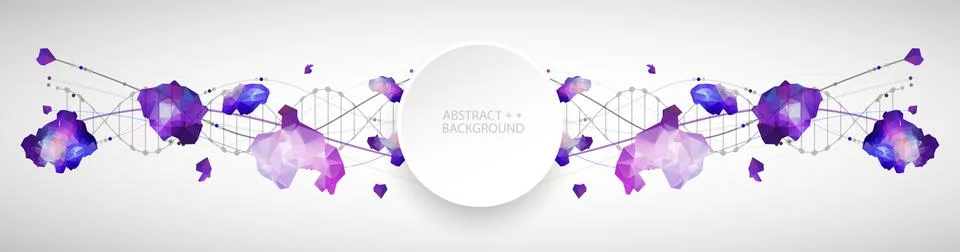 DNA molecules science template, abstract background. Vector illustration. Stock Illustration