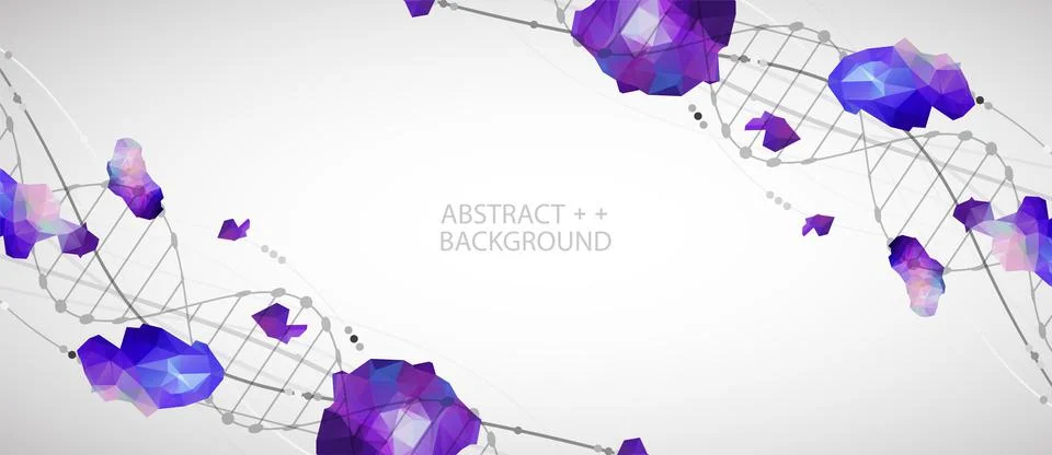 DNA molecules science template, abstract background. Vector illustration. イラスト素材