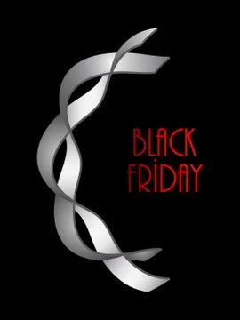 Dna molecules with special black friday design Stock Illustration