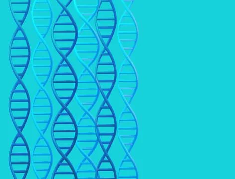 DNA molecules structure on blue background. Science and Technology concept イラスト素材