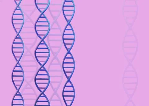 DNA molecules structure on purple background. Science and Technology concept Stock Illustration