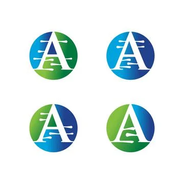 DNA Monogram Logo Initial Letter A Stock Illustration