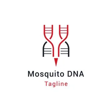 Dna mosquito logo Illustrazione stock
