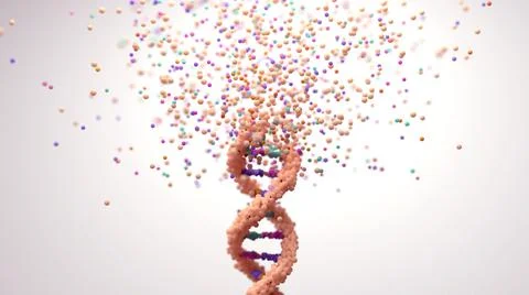 DNA mutation, a mutation is a change in a DNA sequence Illustrazione stock