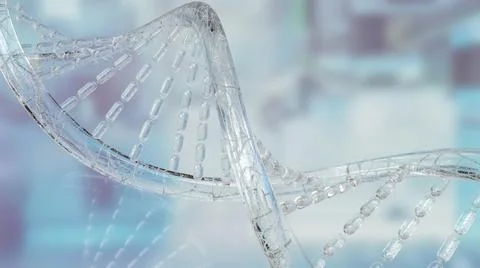 The dna or Deoxy-ribonucleic acid image for sci or medical concept 3d renderi Stockillustratie