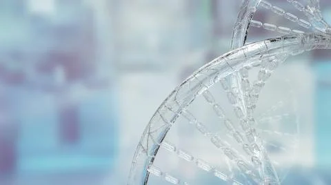 The dna or Deoxy-ribonucleic acid image for sci or medical concept 3d renderi Stockillustratie