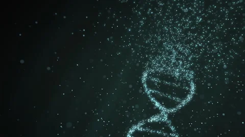 DNA Particles in a 3D animation Stock Footage 251617402