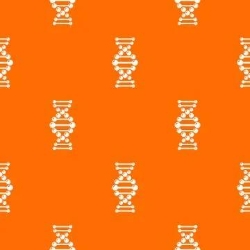 Dna pattern orange Illustrazione stock