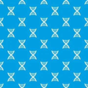 DNA pattern seamless blue イラスト素材