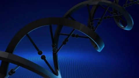 DNA-perspective view black and blue color Stock Illustration