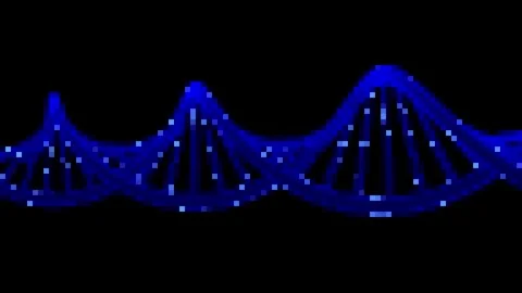 DNA pixel blue Video stock 248524142
