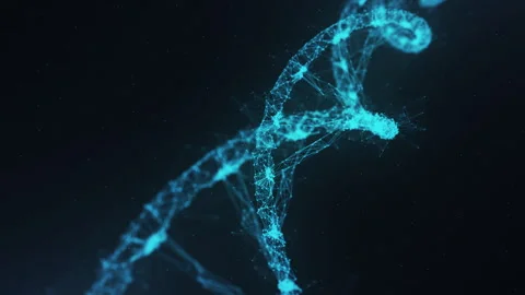 Dna Plexus Particles Rotating Background Video stock 247586187