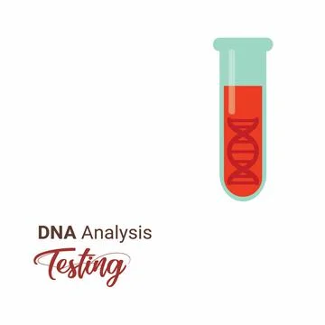 DNA profiling. Lab. Test tubes with DNA vector. isolated DNA vector illustrat 스톡 일러스트