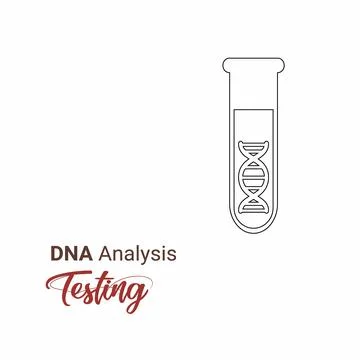 DNA profiling. Test tubes with DNA icon. isolated DNA vector illustration.Thi Stock Illustration