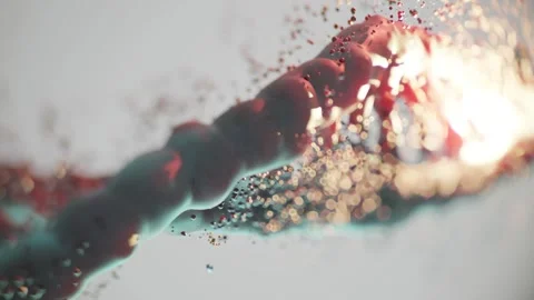 DNA reconstruction, evolution, and modification. 3D visualization of a DNA Stock Footage 308409456