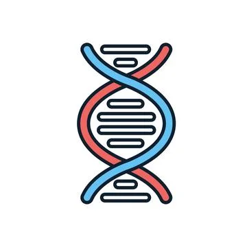 DNA related vector icon. Illustrazione stock