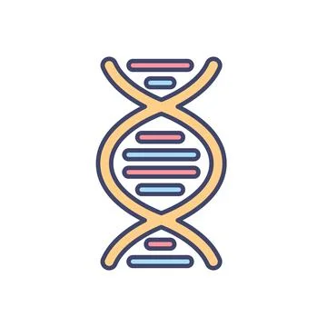 DNA related vector icon. Illustrazione stock