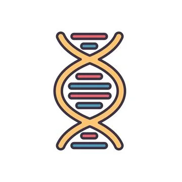 DNA related vector icon. Stockillustratie