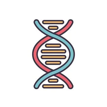 DNA related vector icon. Stockillustratie