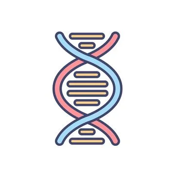 DNA related vector icon. 스톡 일러스트