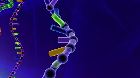 DNA replication in blue Stock Footage