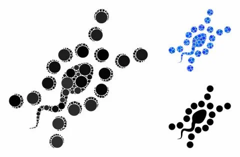 DNA replication Composition Icon of Round Dots Stock-Illustration
