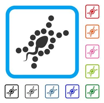 DNA Replication Framed Icon Stockillustratie