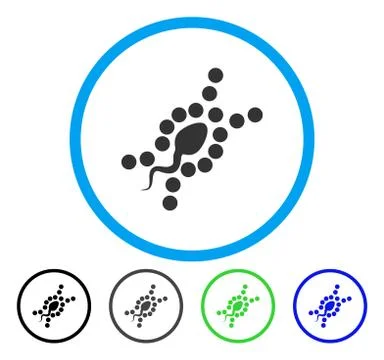 DNA Replication Rounded Vector Icon 스톡 일러스트