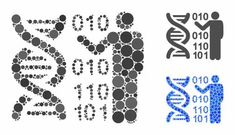 DNA research Composition Icon of Circles Stock Illustration