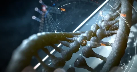 Dna research. seamless loopable 3d animation. 4k uhd 스톡 동영상 85628908