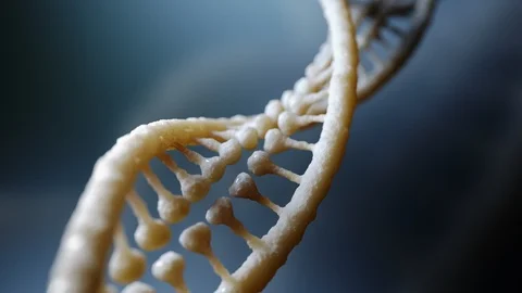 Dna research. seamless loopable 3d animation. 8k fuhd Video stock 100372693
