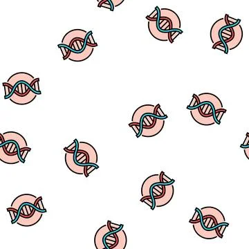 Dna research vector seamless pattern Stock Illustration
