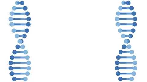 DNA Ribbon  animation, seamless loop from 10:02s, LUMA MATTE Stock Footage 80146781