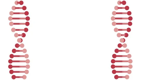 DNA Ribbon  animation, seamless loop from 10:02s, LUMA MATTE Stock-Footage 80146868