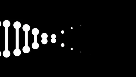 DNA Ribbon  animation, seamless loop from 7:06s, LUMA MATTE Stock Footage 80146953