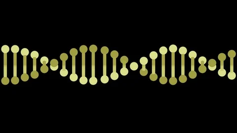 DNA Ribbon  animation, seamless loop from 7:06s, LUMA MATTE Stock Footage 80147031