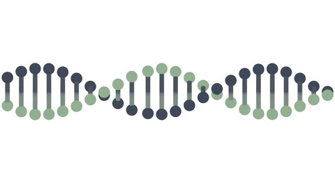 DNA Ribbon  animation, seamless loop from 7:06s, LUMA MATTE Stock Footage 80147122