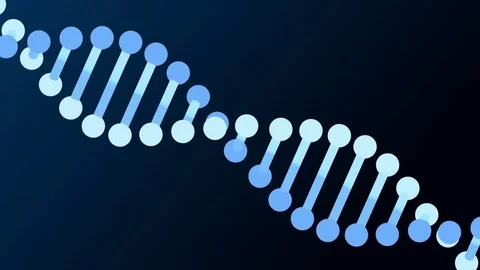 DNA Ribbon  animation, seamless loop from 8:08s, LUMA MATTE Stock Footage 80147294