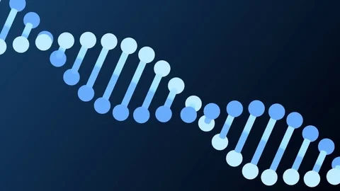 DNA Ribbon  animation, seamless loop from 8:08s, alpha channel. Video stock 80148163