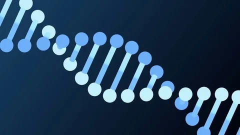DNA Ribbon  animation, seamless loop from 8:08s, LUMA MATTE Stock Footage 80149415