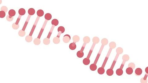 DNA Ribbon  animation, seamless loop from 8:08s, LUMA MATTE Video stock 80155478