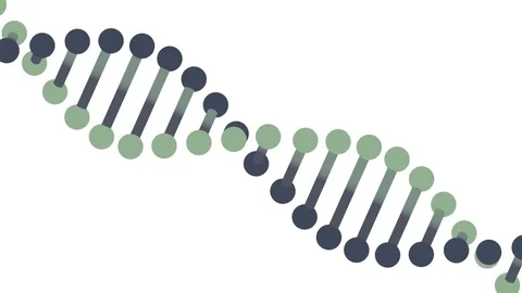 DNA Ribbon  animation, seamless loop from  8:08s, LUMA MATTE Stock Footage 80155607