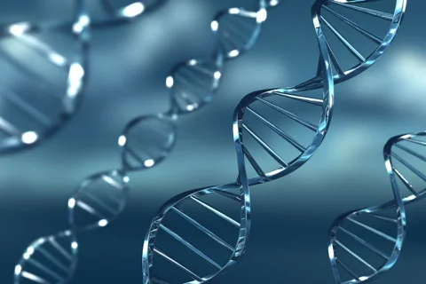 DNA ribbons - Blue Stock Footage 797292